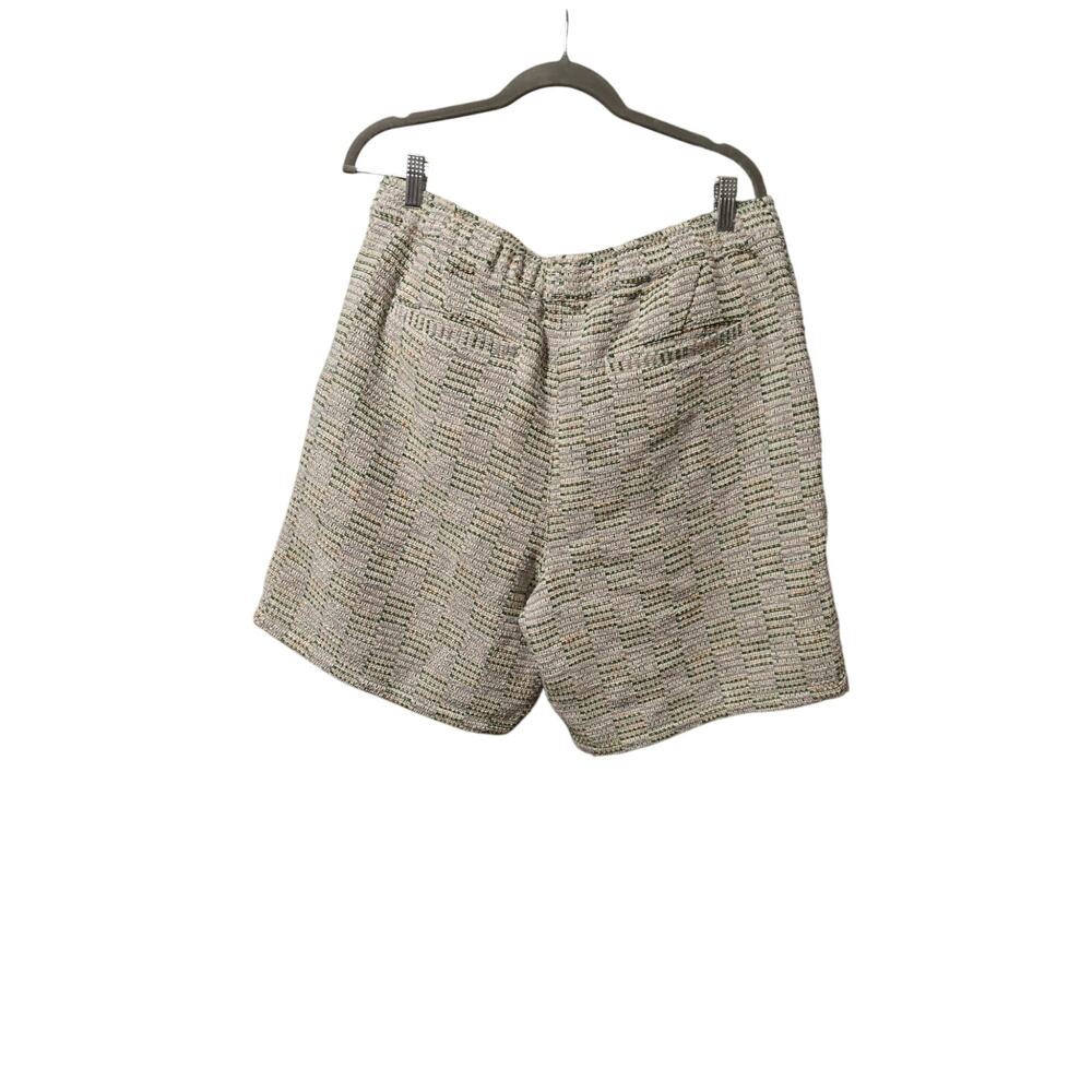 ASOS Design Heavyweight Textured Tweed Bermuda Shorts Drawstring Size L Pockets - Picture 2 of 5